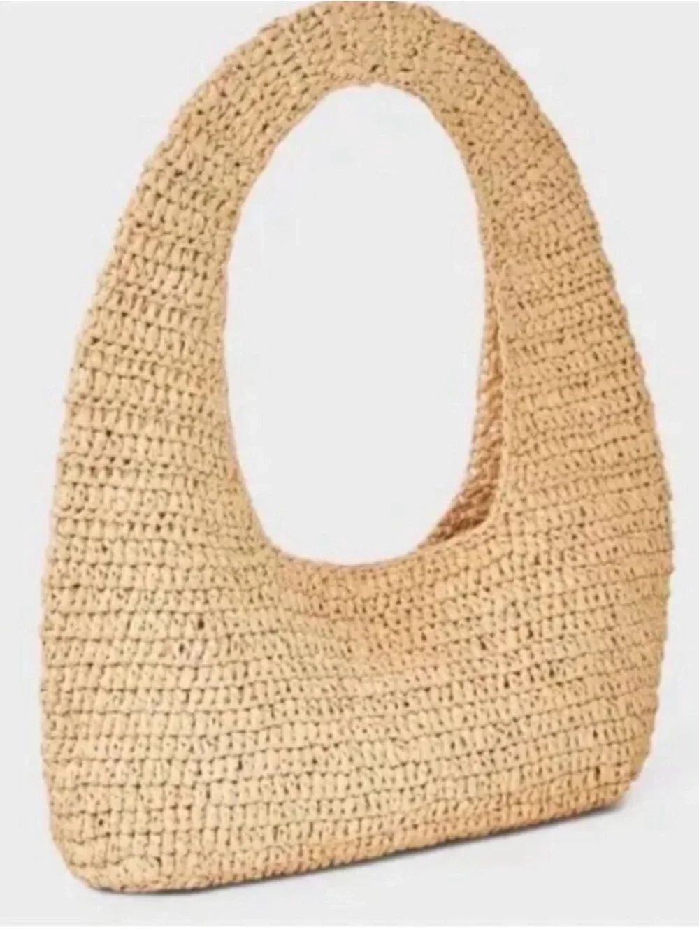 Universal Thread Woven Straw Tote Bag in Natural Beige